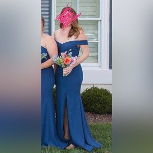 Dressy Collection - Bella Bridesmaid dress- Sophia blue - Style 3012 in Crepe